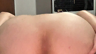 Naughty Blowjob Swallows Cock Grabbing Balls Laughing