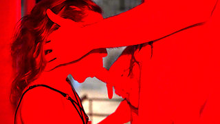 Sacrilegious public blowjob and sex, across from a church