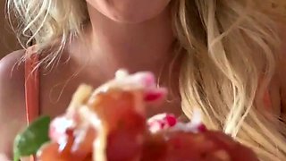 Big boobs milf masturbates with her dildo