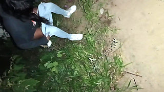 Sex with a Rich Ass Friend After the Party Gets Recorded Peeing in the Bush