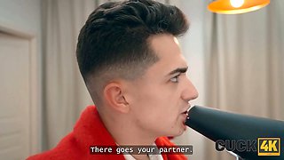 Cuck4k. she enjoys to fuck two strangers at once in both crevices and her hubby loves to observe it