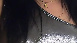 Ripped Shiny Nylon Jumpsuit in the Bathroom. Cum Cleanup, Dirty Dancing and Pee Play