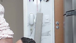 Unfaithful Wife Cheats on Her Husband by Getting Fucked in the Kitchen by His Best Friend. Creampie