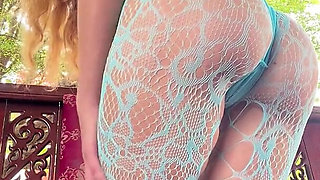 Sexy Fishnet Catsuit with Mega Piss!