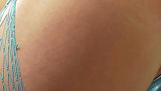 Girls in Hole Brunette with a Big Ass and Big Tits in Lingerie Having Sex with Her Panties on in a Glory Hole