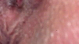 Close up Pussy Wank Big Clit Rubbing Little Dildo Fucking Oiled up Creamy Hole Real Orgasm