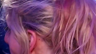 Blonde Bimbo Sucks Dick and Takes a Facial