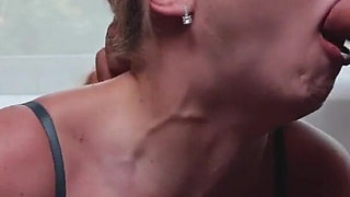 A Deepthroat Blowjob Ending with a Facial