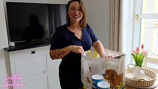 Boys Night In With Stepmom - Hairy British MILF Blowjob