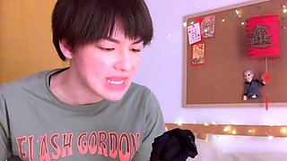 awkward asian cutie tape gag amp squirt