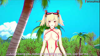 Burnice Bikini Blowjob on the Beach - 1 - Zenless Zone Zero (zzz)