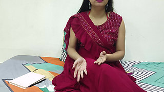 Hot Indian Saara Bhabhi Pussy Licking and Hard Fuck for Teaching First Sex to Devar.