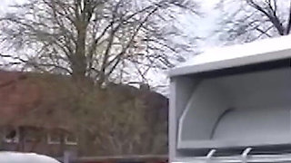 Mouth Stuffed Full of Cock While Fingers Rub Clit