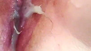 Grandma's Creampie Cunt (66) and Cum Cock of Nylonjunge (52)