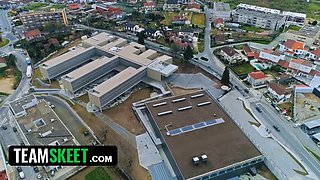 Hot college girl makes Big Cock lecturer jizz and moan