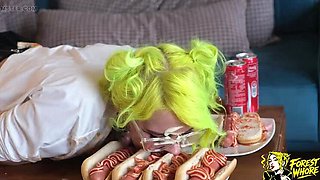 Dirty Hot Dog Food Fetish: Forest-Whore Anal Fisting Pissing Extreme