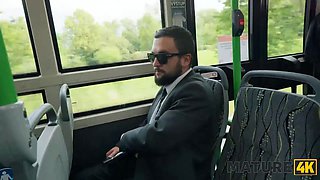 Mature4k. hot and leaking xxx in the bus