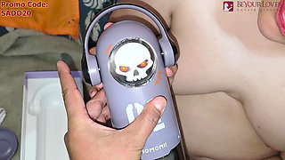 The Skull Man Toy From Beyourlover Is so Realistic That He Cums Inside While I'm Sucking His Balls