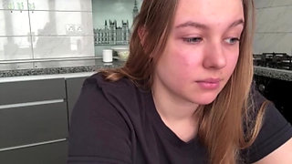 Secretary jucielussie is flirting right there at her desk in the office