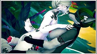 Feral Furry Wolf Breeds His Bunny Girl Pet ! Vrchat Furry Erp - Pet.bunny And Car Toon
