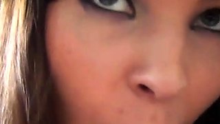 18 years old teen whore Vera Emilia sucking a huge cock