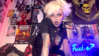 Your Goth Stepsis Glitterqueen1999 Gives You JOI Before Her Concert - Taboo Fetish Goth Cum Countdown