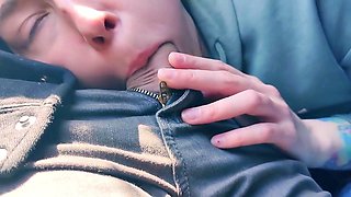 Public Bus Blowjob by a Teen Amateur Babe