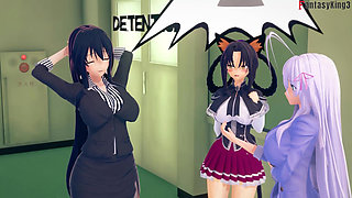 Rossweisse almost catch me fucking Akeno - DXD NTR Madness Series