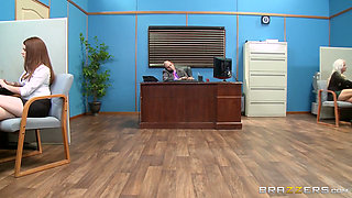 Big Tits at Work - Naughty Holly Heart & Ramon Dodge a Boring Office Day with Fast Company Time Fucking