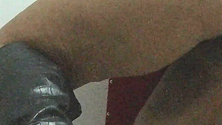 Nicoly with Ass Plug and Dripping Hairy Pussy