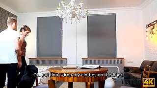 Tutor4k. boy fucks intelligent mature lecturer in all postures she likes