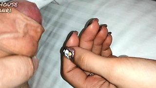 Cumming on My Stepsister's Little Hand!