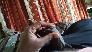 Hand job play the big dick by hard