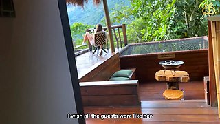 POV: Colombian lets Airbnb host fill her pussy with cum (creampie)