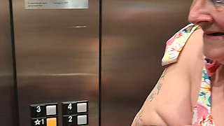 Naughty Elevator Ride Will She Get Caught?