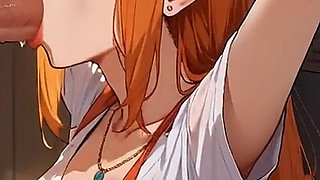 Anime Ai My Wife Seduces Me in the Kitchen with a Deep Throat, and Swallows My Semen for Dessert
