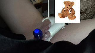 4k-ASMR YOGURT FOOD FETISH- KINKY STEPSISTER MASTURBATES WITH DILDO- CUMFLATION HENTAI-  -ARABIAN SNOWWHITE