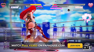 Lesbian Battle BDSM Hentai Game Ep.1 Readhead Lesbian Scissoring and Squirting Fight!