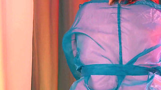 Big Ass Facesitting Handjob- Latina MILF Edges Skinny Guy& Makes Him Taste Cum, in Raincoat, Thigh-high Boots, Leather Glove