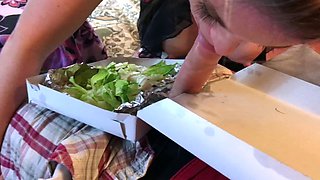 Horny MILF gets a big dick salad delivery - Erin Electra