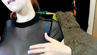 Big boobs camgirl rides her toy on webcam