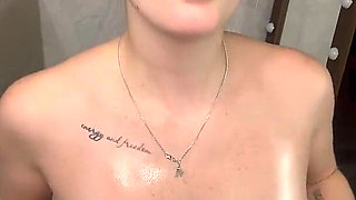 Playing and Oiling My Tits