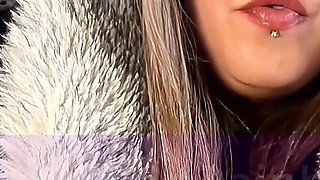 Chainsmoking Queen in Fur: BBW MILF Green Eyes, Red Nails, Lips & Ignoring You