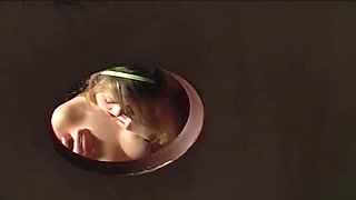 Petite Brunette Allyssa Hall Sucks Big Dick at Glory Hole