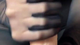 Full Nylon Bodysuit Handjob