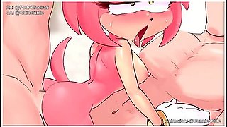 Amy Rose Double Penetration Cartoon (sonic Hentai)