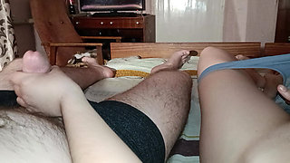 In bed with your stepmother, your night becomes pleasant