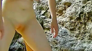 Kinky milf Aurora gets ass fucked by young strangers on the beach