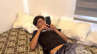 Big ass stepmother agrees to share a bed with her stepson.