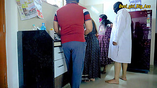 Hot Foursome Sex in the Kitchen